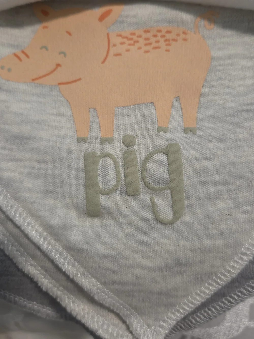 Modern Baby Gray Rooster Bandana Bibs - 8 Pack